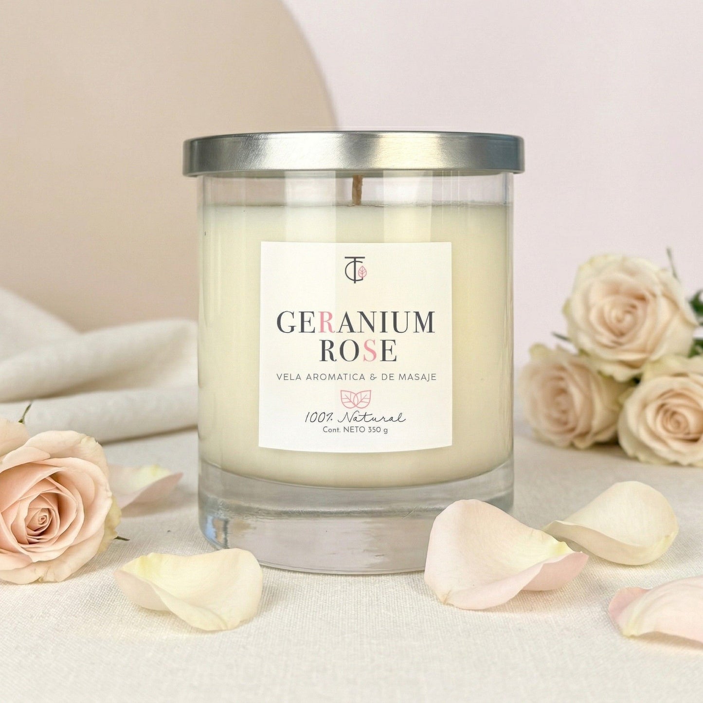 Vela Geranium rose 250 gr